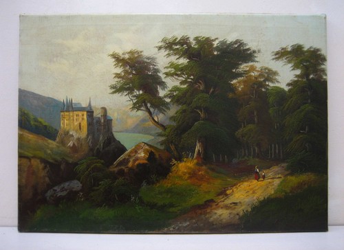 ölbild gemälde antik jh - gemälde, 19.jh