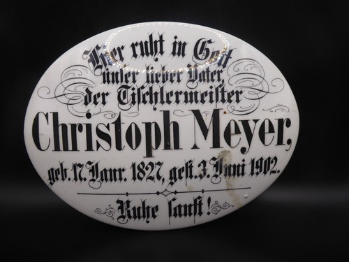 Altes porzellanschild - altes,