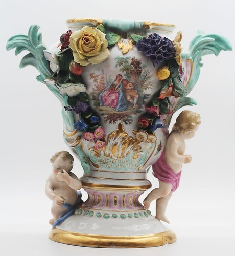 Meissen vase mit amoretten - vase,