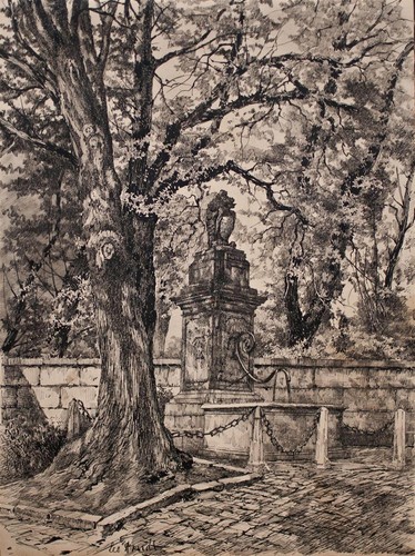 Leo arndt brunnen park - park, baum