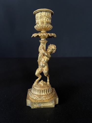 Bronze kerzenständer 19jh - bronze,