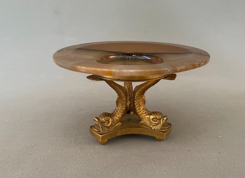 Schale aus bronze und achat - schale,