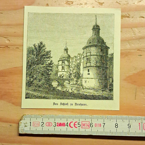 Holzstich das schloß zu - schloß,
