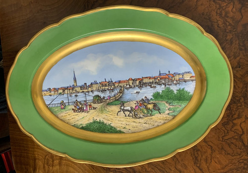 Meissen platte mit - 19., jh.
