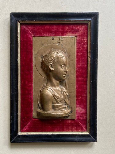 Bronze relief johannes - bronze,