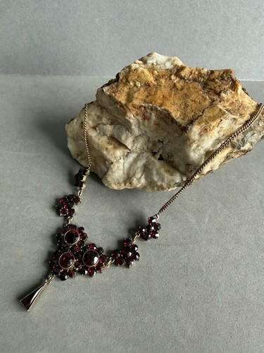 Antik granat collier kette - collier,