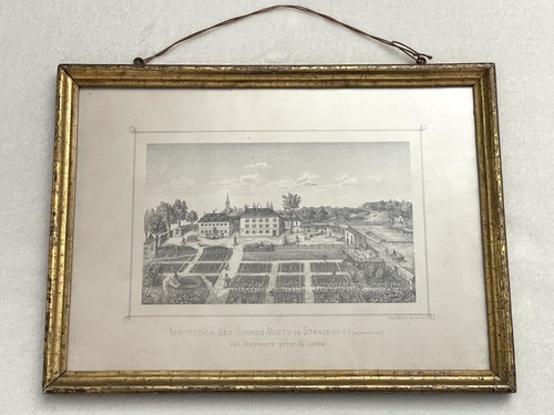Antike lithografie straßburg - antike,