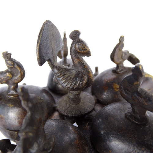 Antike kumkum dose - kumkum, messing