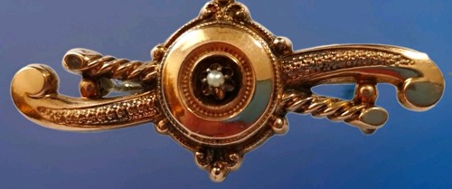 Antike goldene brosche - ,